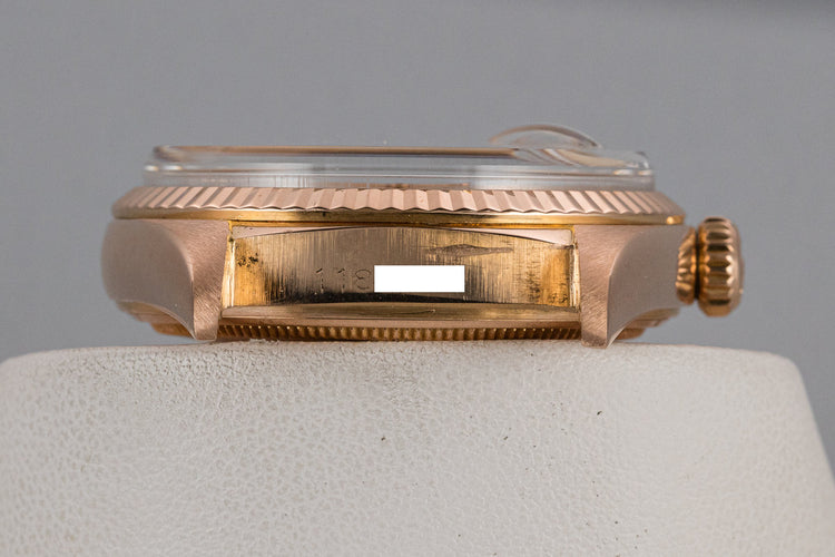 1965 Rolex 18K Rose Gold Day-Date 1803 Silver Dial