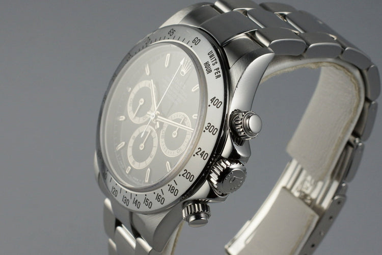 1997 Rolex SS Zenith Daytona 16520 Black Dial