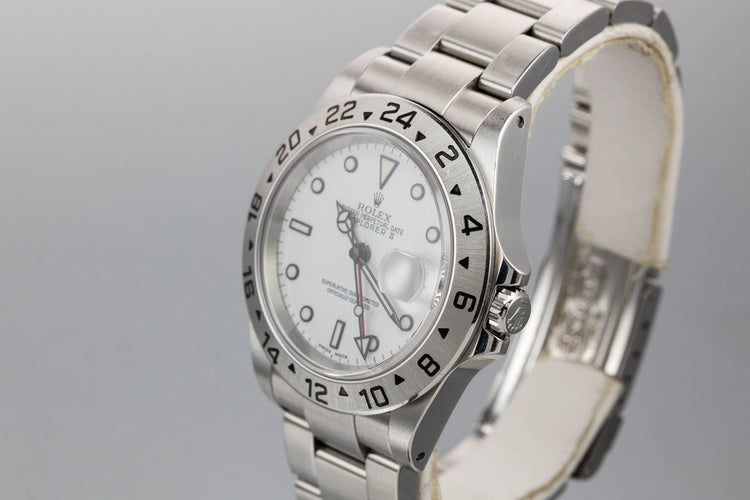 2002 Rolex Explorer II 16570 White Dial with Box and Papers
