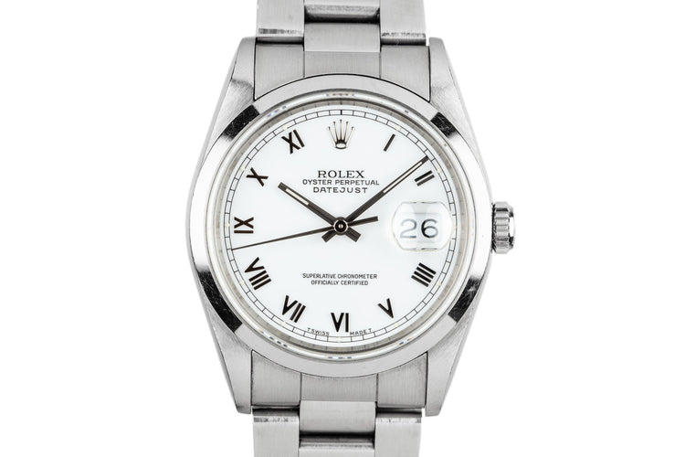 1993 Rolex DateJust 16200 White Roman Dial