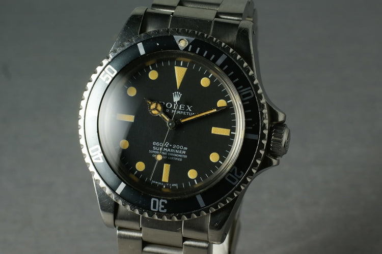 Rolex Submariner 5512 Unpolished with original sales receipt