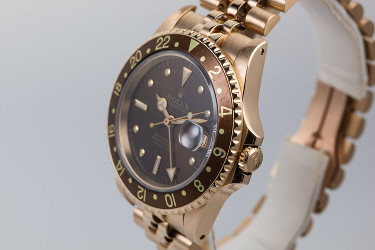 1984 Rolex YG Root Beer GMT 16758
