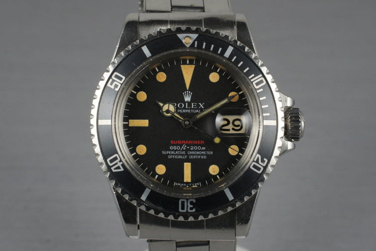 1970 Rolex Red Submariner 1680 Mark IV Dial