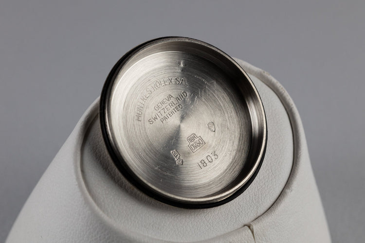 1972 Rolex 18K White Gold Day-Date 1803 with No Lume Silver Dial