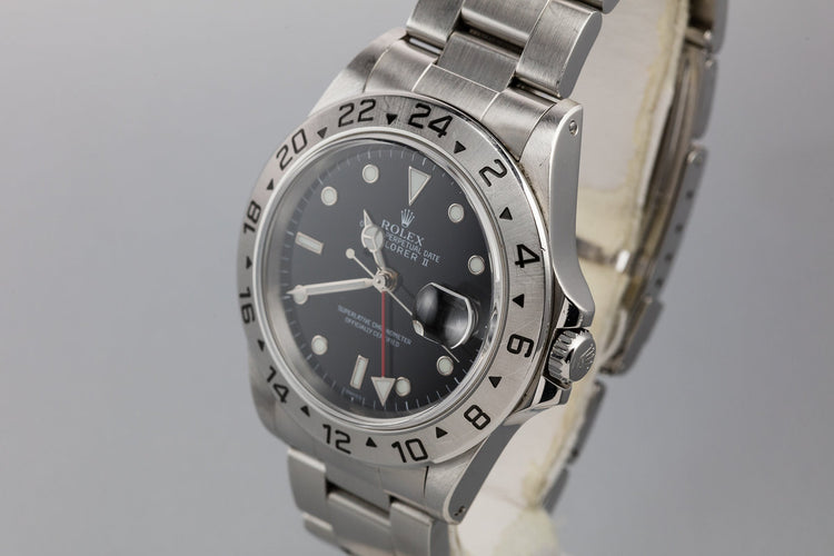 1999 Rolex Explorer II 16570 with Black "SWISS" Only Dial