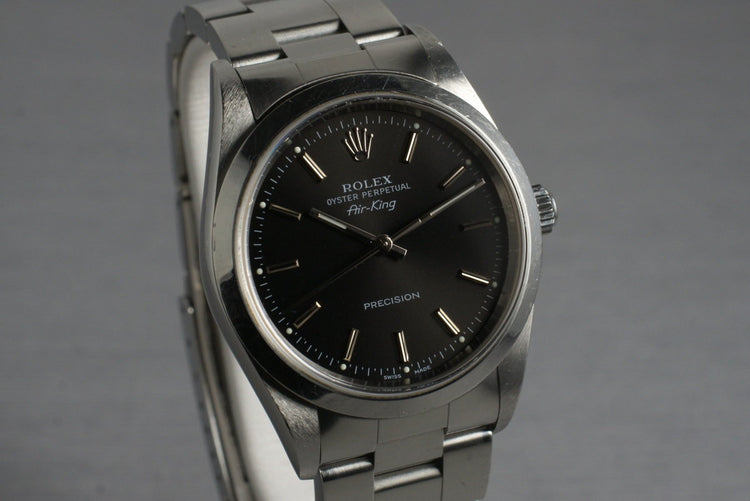 2002 Rolex Air-King 14000M with Black Dial