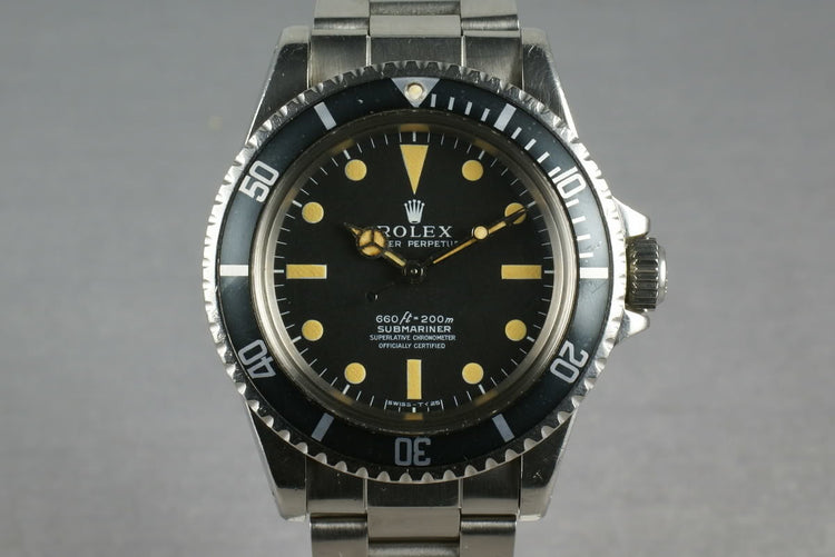 Rolex Submariner 5512 Unpolished with original sales receipt