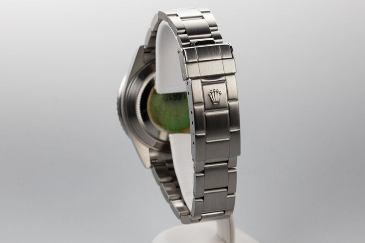2003 Rolex Green Anniversary Submariner 16610LV MK I Dial with Box and Papers