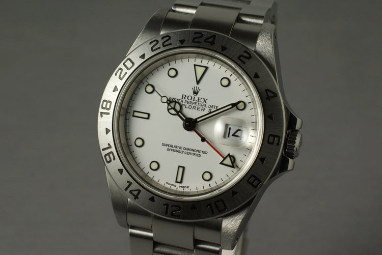 2002 Rolex Explorer II 16570 White Dial with Box and Papers