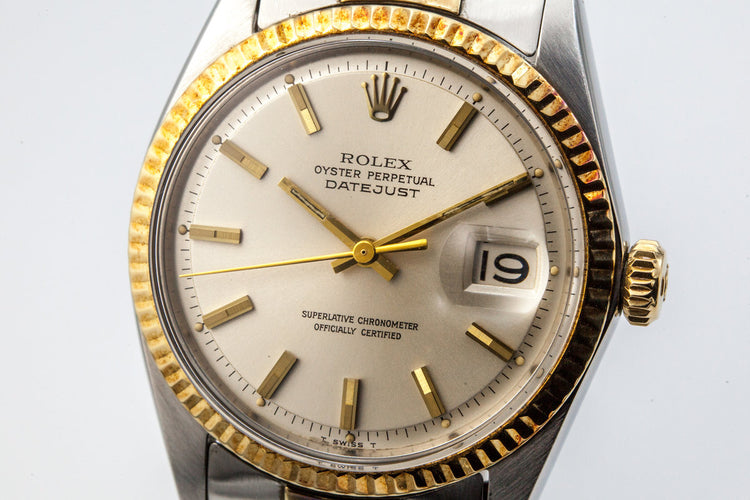 1969 Rolex Two Tone DateJust 1601 Silver Dial