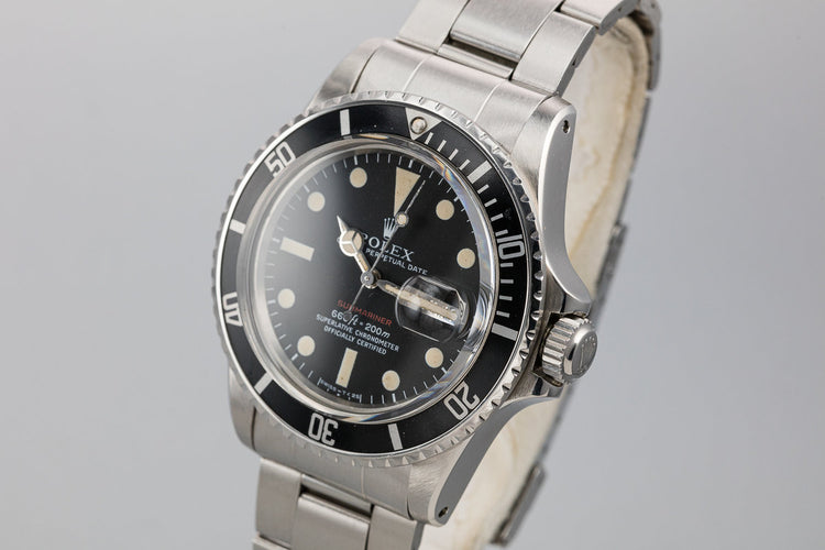 1972 Rolex Red Submariner 1680 MK V Dial