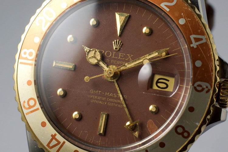 1970 Rolex Two Tone GMT 1675 with Root Beer Nipple Dial