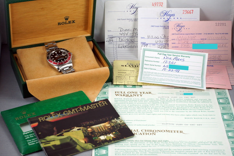 1989 Rolex 16710 GMT II with Box and Papers