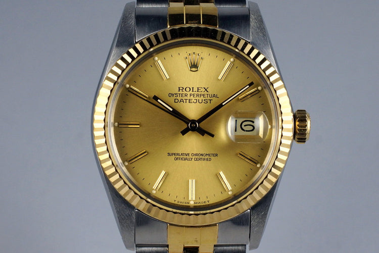 1988 Rolex Two Tone DateJust 16013 Champagne Dial