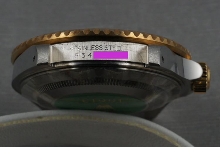 2000 Two Tone Blue Submariner 16613 with Box and Papers