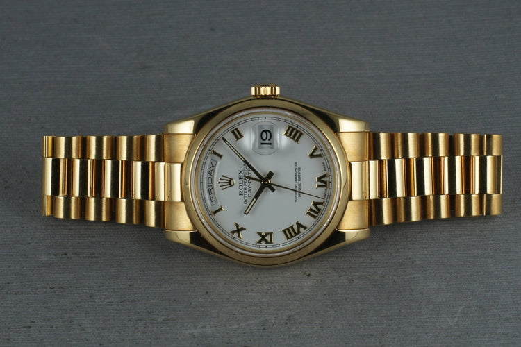 2000 Rolex President 118238 with Smooth bezel aging to a rosy patina