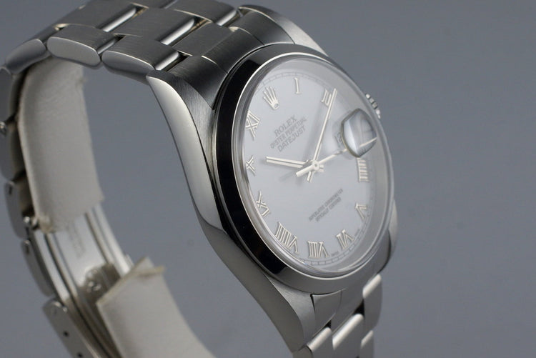 2003 Rolex DateJust 16200 with White Roman Dial