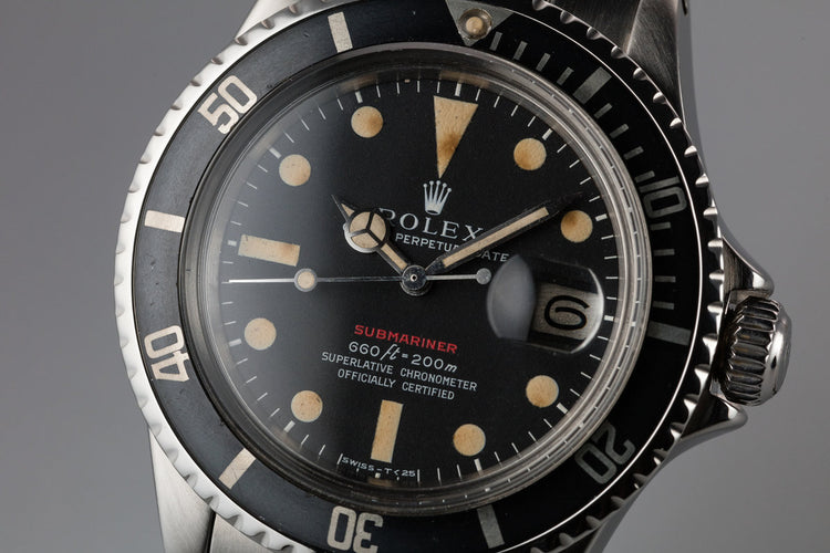 1974 Rolex Red Submariner 1680 with MK IV Dial