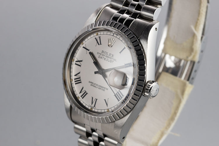1986 Rolex DateJust 16030 Service Case with Silver Buckley Dial