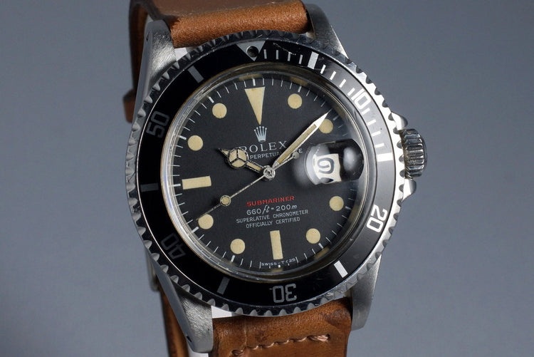1970 Rolex Red Submariner 1680 Mark IV Dial