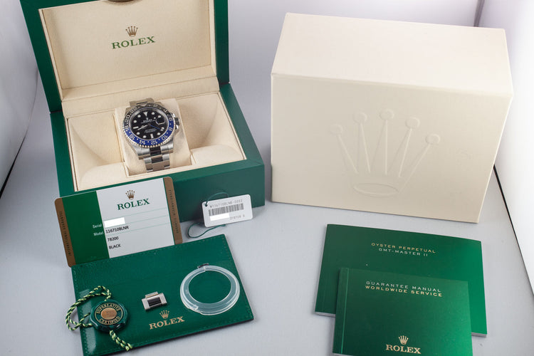 2017 Rolex GMT-Master II 116710BLNR with Box and Papers