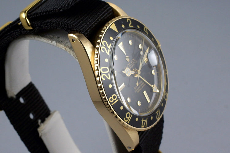 1975 Rolex YG GMT 1675 Black Dial
