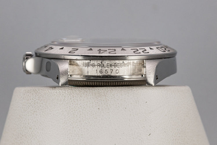 2000 Rolex Explorer 11 16570 White Dial with Box and Papers