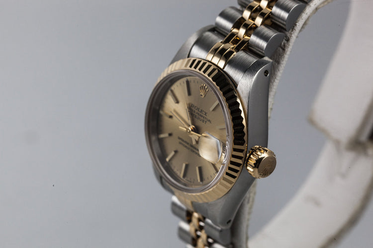 1991 Rolex Ladies Two Tone DateJust 69173 with Box and Papers
