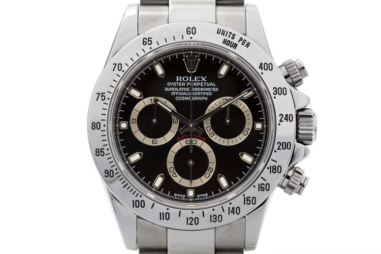 2007 Rolex Daytona 116520 Black Dial