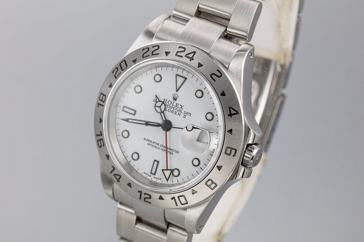 2000 Rolex Explorer 11 16570 White Dial with Box and Papers