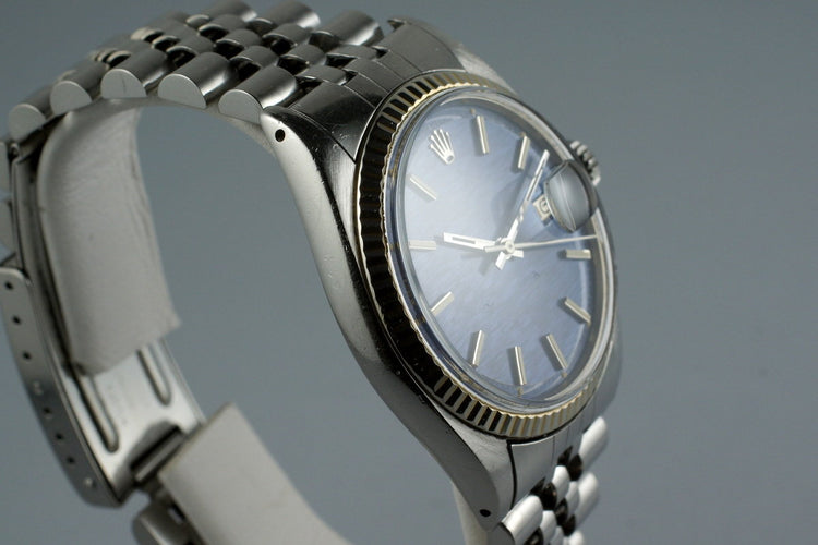 1972 Rolex DateJust 1601 Blue Textured Dial