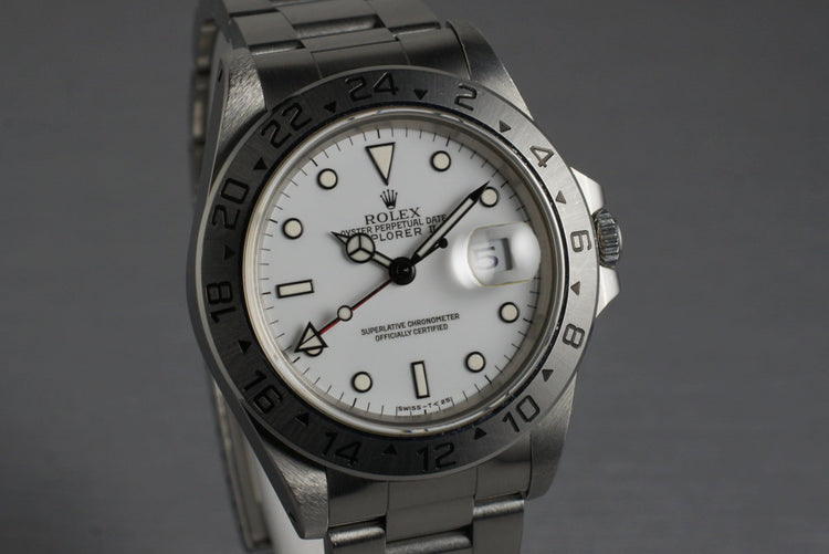 1995 Rolex Explorer II 16570 White Dial with Box and Papers