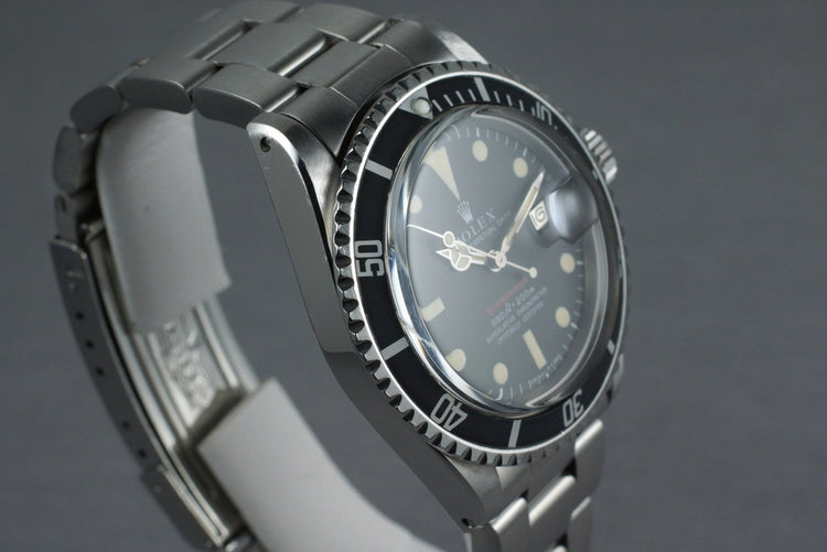 1970 Rolex Red Submariner 1680 Mark IV Dial with Box and Papers