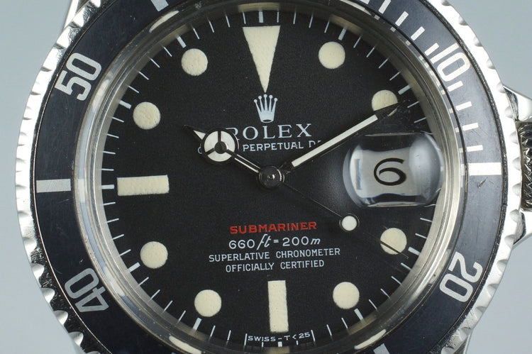1970 Rolex Red Submariner 1680 Mark IV