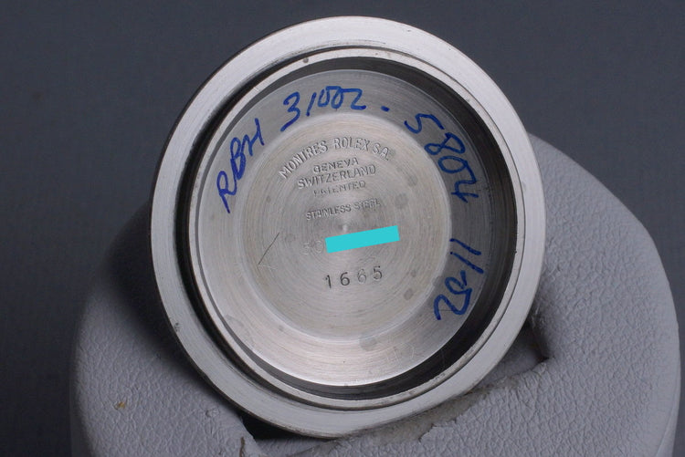 Rolex Sea Dweller 1665 with Service Dial and Case