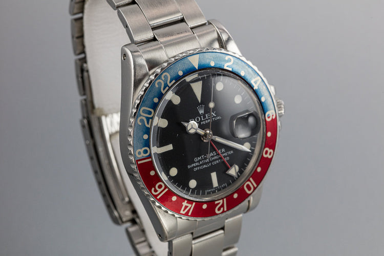 1971 Rolex GMT-Master 1675 with Box and Double Punch Papers
