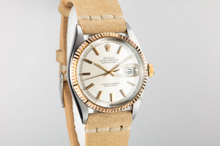 1971 Rolex Two-Tone DateJust 1601 Silver Dial with Papers