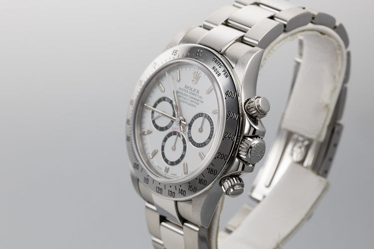 1999 Rolex Zenith Daytona 16520 White Dial