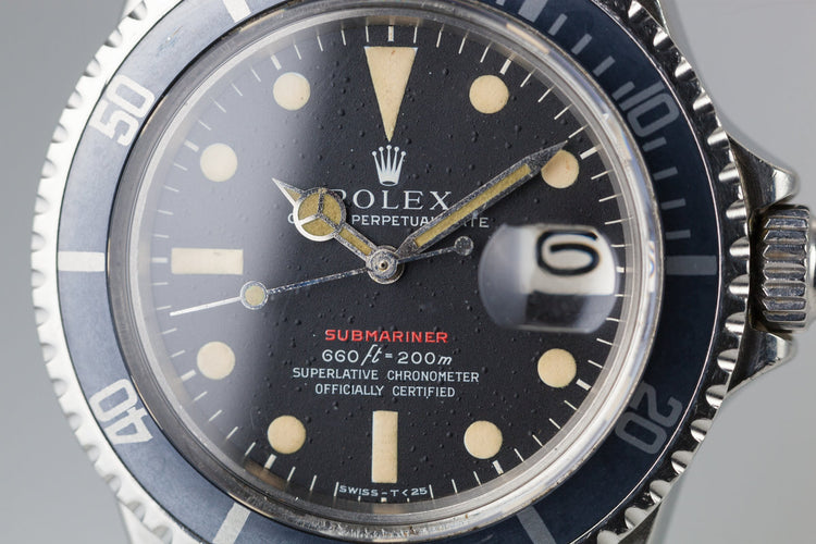 1971 Rolex Red Submariner 1680 Mark IV Dial