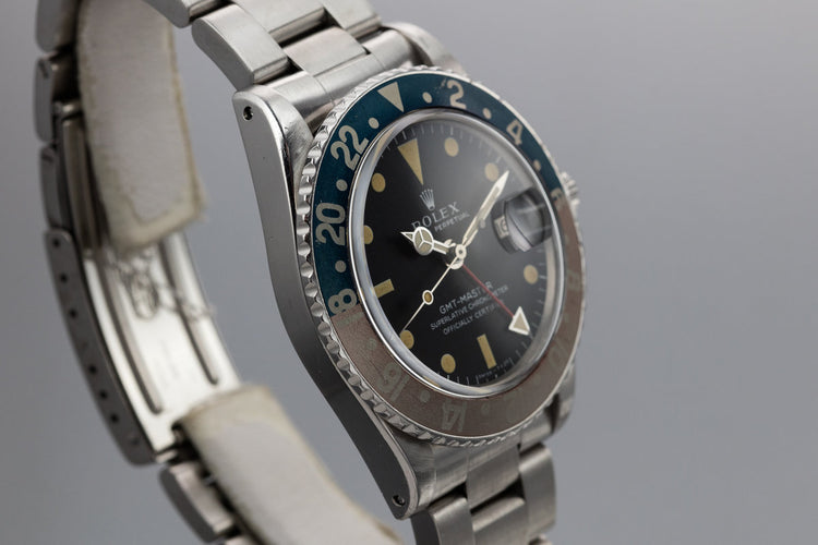 1971 Rolex GMT-Master 1675 with Fat Font Pepsi Insert