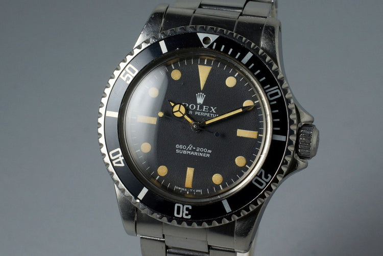 1970 Rolex Submariner 5513 Serif Dial with RSC Papers