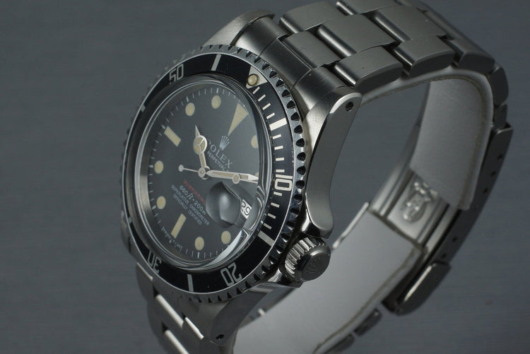 1970 Rolex Red Submariner 1680 Mark IV Dial with Box and Papers