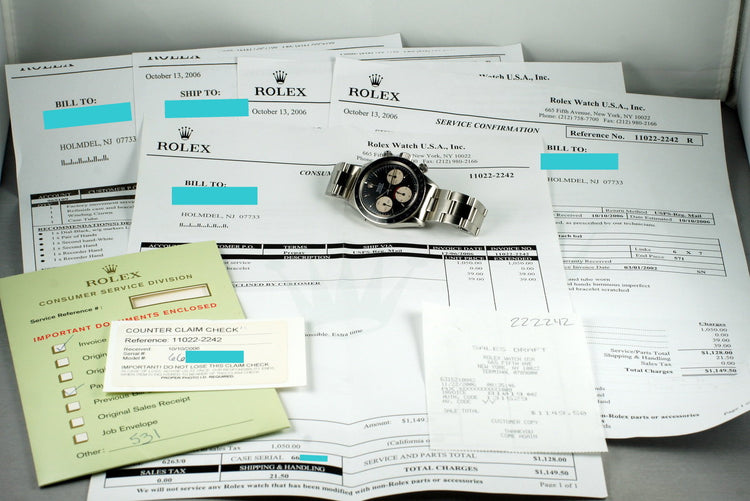 1980 Rolex Daytona 6263 Big Red Daytona Dial with RSC Papers