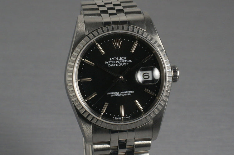 2003 Rolex DateJust 16220 Black Dial
