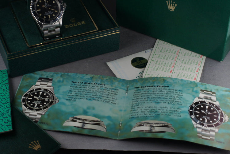 1982 Rolex Sea Dweller 1665 Mark 1 Complete
