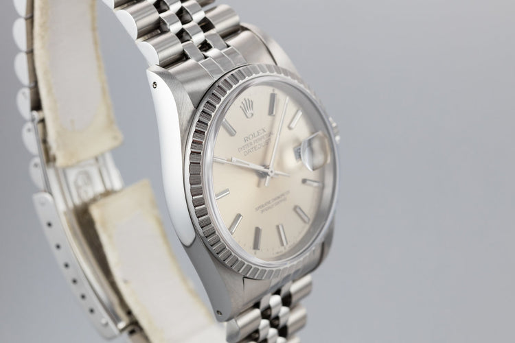 1991 Rolex DateJust 16220 Silver Dial
