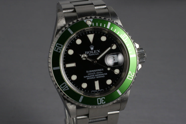 2004 Rolex Green Submariner 16610T