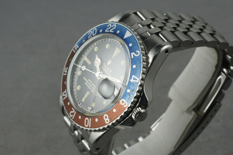 1960 Rolex GMT 1675 PCG with Glossy Gilt Chapter Ring Dial