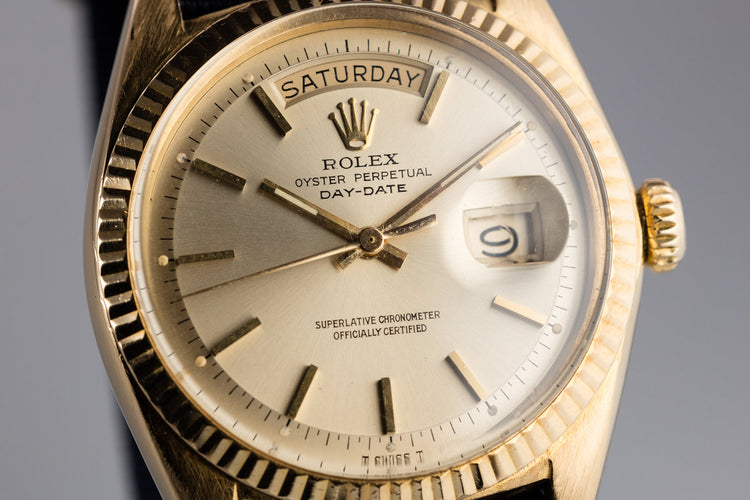 1969 Rolex 18K YG Day-Date 1803 Champagne Dial with Double Punch Papers and Box