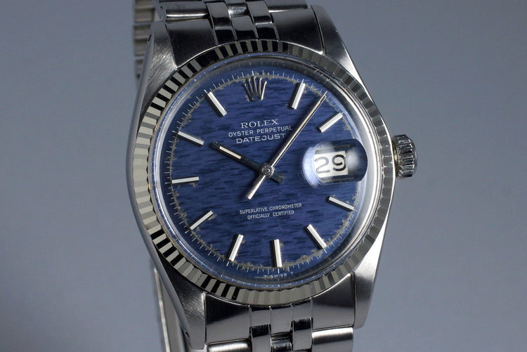 1971 Rolex DateJust 1601 Non-Luminous Blue Dial